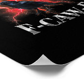 Poster F-Caw-F Crow Bird Raven Gothic Meme (Coin)