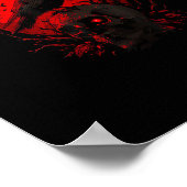 Poster F-Caw-F Crow Funny Bird Red Moon Gothic (Coin)