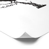 Poster F-Caw-F Crow Pun Funny Bird Cawing Grunge Creative (Coin)