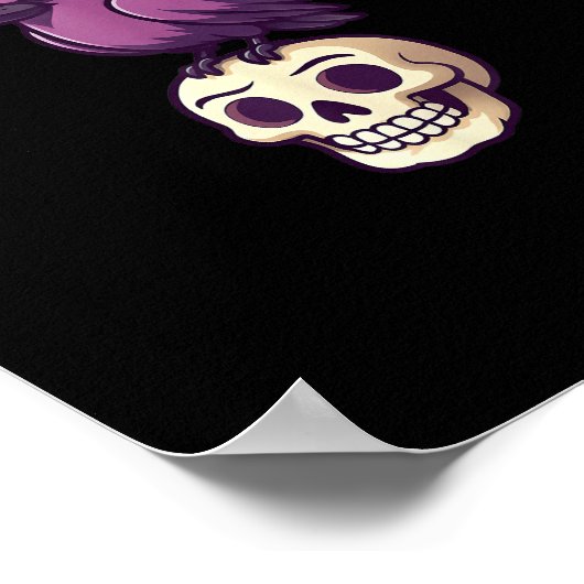 Poster F-Caw-F Crow Skull Halloween Humor Graphic Design (Coin)