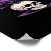 Poster F-Caw-F Crow Skull Halloween Humor Graphic Design (Coin)