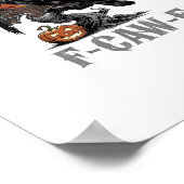 Poster F-Caw-F Drôle Corbeau Gothique Corbeau Oiseau Hall (Coin)