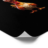 Poster F-Caw-F drôle de poulet disant coq mème sarcastiqu (Coin)