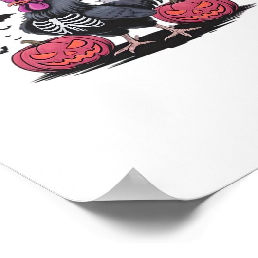 Poster F-Caw-F Funny Chicken Classic Retro Graphic (Coin)