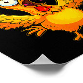 Poster F-caw-f Funny Chicken – Crazy Farm Animal Humor  (Coin)