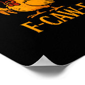 Poster F-Caw-F Funny Chicken Humor Chicken Meme Chicken L (Coin)