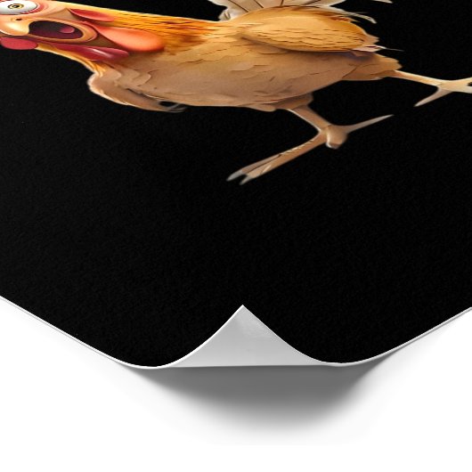 Poster F-Caw-F Funny Chicken Humor Classic Casual (Coin)