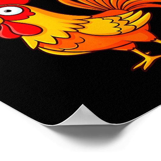 Poster F-caw-f Funny Chicken Humor Quote Rooster Meme (Coin)