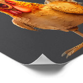 Poster F-caw-f Funny Chicken Humor Quote Rooster Meme  (Coin)