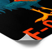 Poster F-caw-f Funny Chicken Humor Quote Rooster Meme  (Coin)