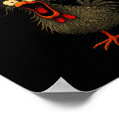 Poster F-caw-f Funny Chicken Humor Quote Rooster Meme Cra (Coin)