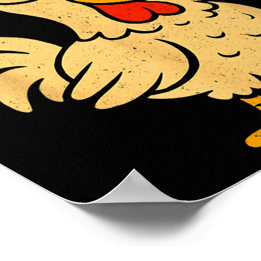 Poster F Caw F Funny Chicken Rooster Men Women (Coin)
