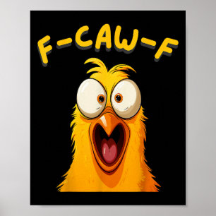 Poster F-caw-f Funny Rooster de poulet ferme Fcawf Animal