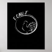 Poster F-Caw-F Funny Wordplay Quote Retro Style (Devant)