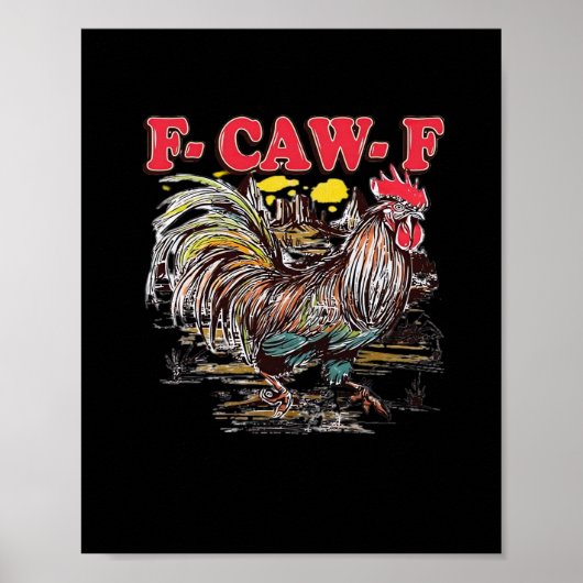 Poster F-Caw-F Hei Hei Moana Rooster Classic Funny Graphi (Devant)
