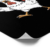 Poster F-Caw-F Poulet Classique Drôle Tendance (Coin)
