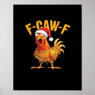 Poster F-Caw-F Poulet de Noël Essentiel