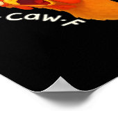 Poster F-Caw-F Poulet Rétro Classique (Coin)