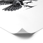 Poster F Caw F Style Rétro Classique Corbeau (Coin)