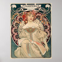F. Champenois by Alfons Mucha - Art Nouveau