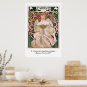 Poster F. Champenois Imprimeur-Editeur d'Alphonse Mucha (Cuisine)