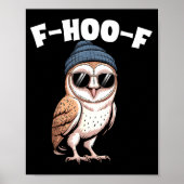 Poster F-hoo-f Funny Bird Meme Graphic  (Devant)