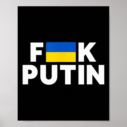 Poster F##k Putin I Stand With Ukraine  (Devant)