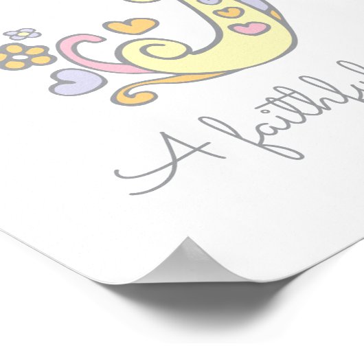 Poster F monogramme art Faith filles nom signifiant affic (Coin)