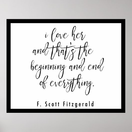 Poster F. Scott Fitzgerald (Devant)