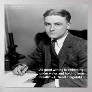 Poster "F Scott Fitzgerald sur la citation de sagesse de 