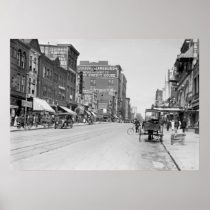 Poster F Street, N.W. Washington D.C., 1915