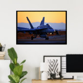 Poster FA-18 Hornet (Bureau à domicile)