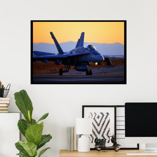 Poster FA-18 Hornet (Bureau à domicile)