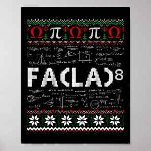 Poster Fa (la)8 Funky Christmas Père Noël Fa La Math Ense