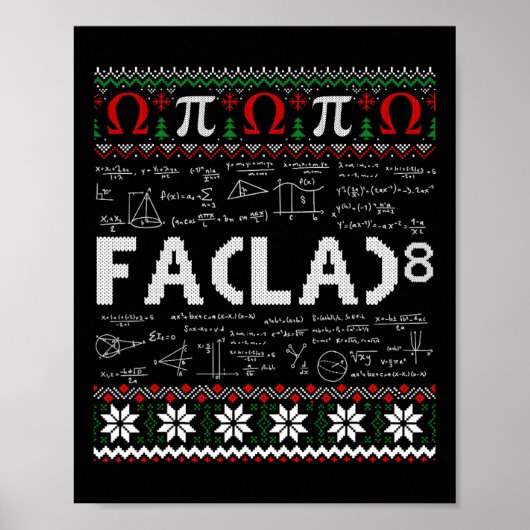 Poster Fa (la)8 Funky Christmas Père Noël Fa La Math Ense (Devant)
