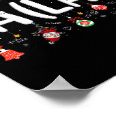 Poster Fa (la)8 Funky Christmas Père Noël Fa La Math Ense (Coin)