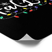 Poster Fa (la)8 Funky Christmas Père Noël Fa La Math Ense (Coin)