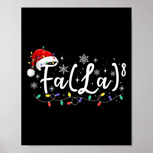 Poster Fa (la)8 Funky Christmas Père Noël Fa La Math Ense (Devant)