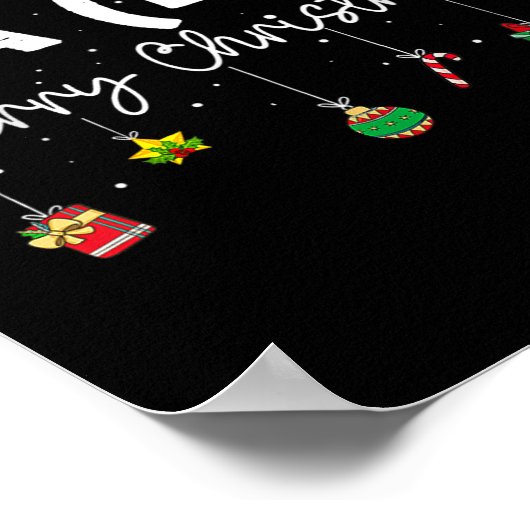 Poster Fa (la)8 Noël Funny Père Noël Fa La Math Enseignan (Coin)