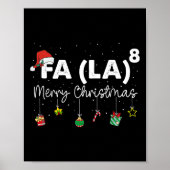 Poster Fa (la)8 Noël Funny Père Noël Fa La Math Enseignan (Devant)