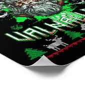 Poster Fa La 8 Valhalla Santa Hat Viking Crâne Noël (Coin)