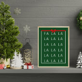 Poster Fa La La La - Mur de Noël amusant et élégant Impri