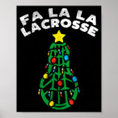 Poster Fa La Lacrosse Funny Christmas Lax Player Goalie T (Devant)