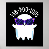 Poster Fab-Boo-Lous Funny Ghost Pun Dark BG (Devant)