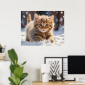 Poster *~* Fabrication de boule de neige Kitty 5:4 Kitten (Bureau à domicile)