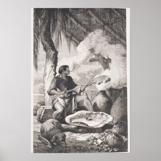 Poster Fabrication de caoutchouc en Inde (Devant)