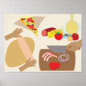Poster Fabrication de pizzas (Devant)