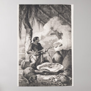 Poster fabrication du l'Inde-caoutchouc