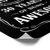 Poster Fabriqué en 1992 30 ans d'être génial anniversaire (Coin)