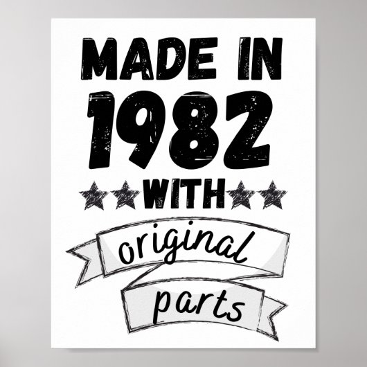 Poster fabriqués en 1982 avec pièces d'origine, (Devant)